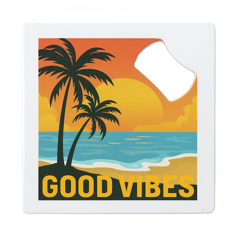 Metalen Flesopener vierkant Wit voor sublimatie