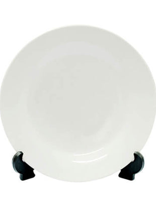 Keramisch bord 27cm met standaard voor sublimatie