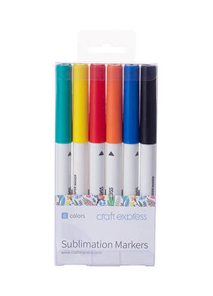 Craft Express 6 sublimatiemarkers voor sublimatie