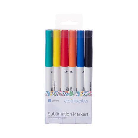 Craft Express 6 sublimatiemarkers voor sublimatie