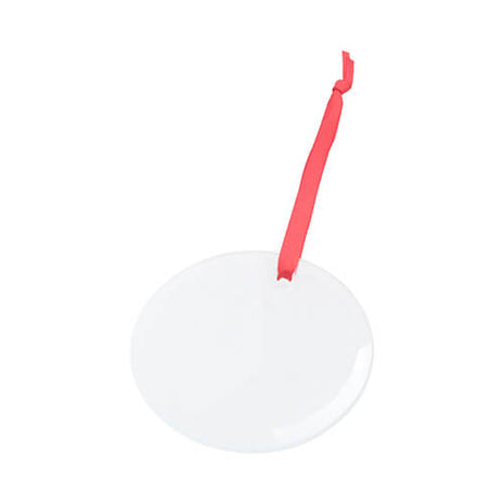 Glass Christmas tree pendant Circle Ø 7.5 cm for sublimation