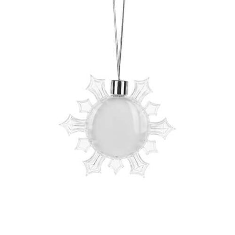 Transparent Photo Ornament Snowflake 8.5cm for sublimation