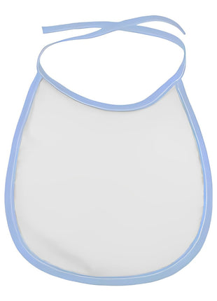 Mikrofaser-Lätzchen mit blauer Paspelierung zur Sublimation