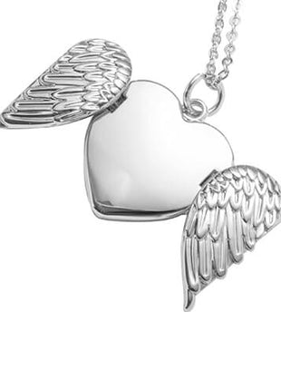 Heart Angel Wings Ketting Zilver voor sublimatie