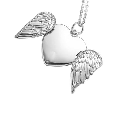 Heart Angel Wings Ketting Zilver voor sublimatie