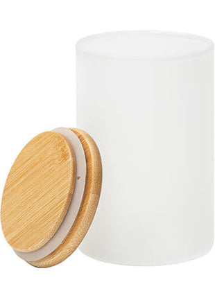 Glazen container 600 ml bamboe deksel voor sublimatie