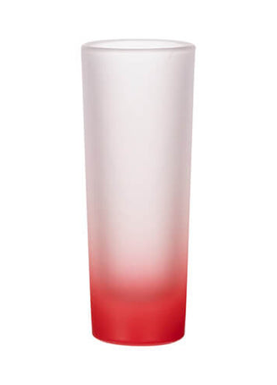 90ml (3oz) Frosted Shotglaasje Gradient Rood voor sublimatie
