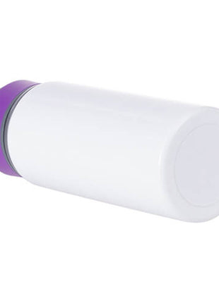 Witte aluminium waterfles van 650 ml met schroefdop Paars voor sublimatie