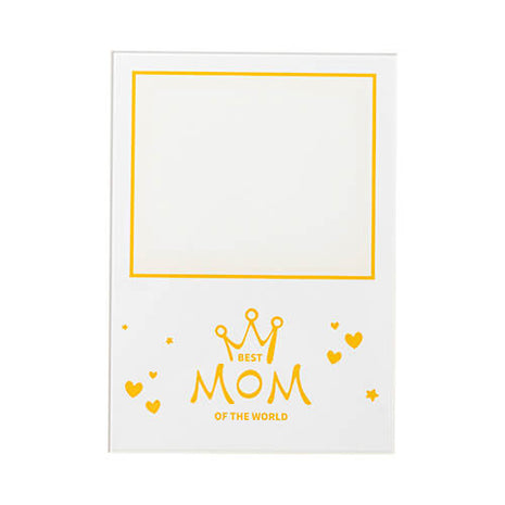 Glasframe Best Mom of the World voor Sublimatie – 12,7 x 17,8 cm (excl. houten basis)