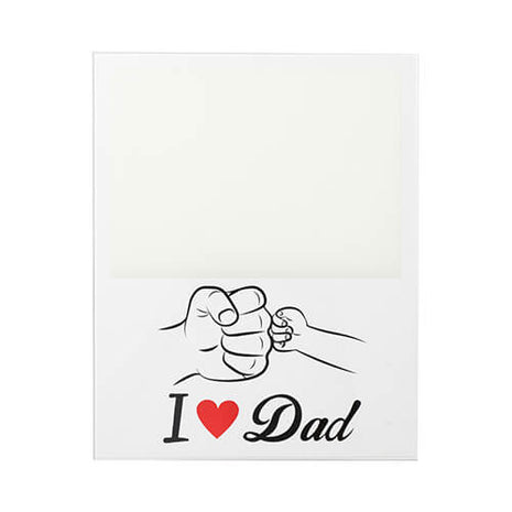 Glasframe I Love Dad voor Sublimatie – 20 x 25 cm (excl. houten basis)