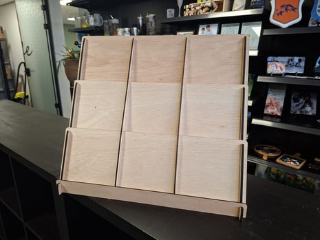 Houten Display Standaard 15 cm – 3-Laags Presentatierek – MDF Houder voor Foto’s, Tegels, of Sublimatieproducten