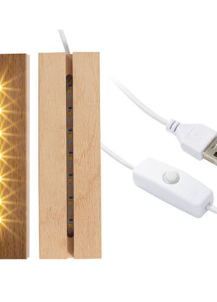 Houten LED lamp basis rechthoek voor sublimatie