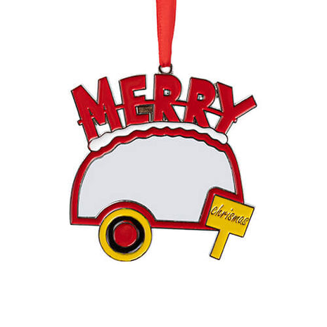 Metal Photo Ornament Christmas Tree Camping for Sublimation