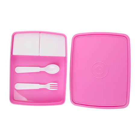 Kinder Lunchbox / brood trommel  incl. asseccoires Roze voor sublimatie