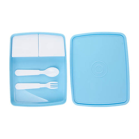 Kinder Lunchbox / brood trommel  incl. asseccoires Blauw voor sublimatie