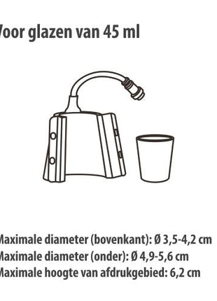 Element 45ml glas voor de Craft Express Elite Pro Mok/Tumbler press