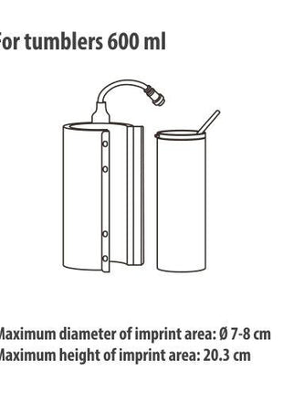 Element 600ml Ø 6,5 cm Tumbler voor de Craft Express Elite Pro Mok/Tumbler press