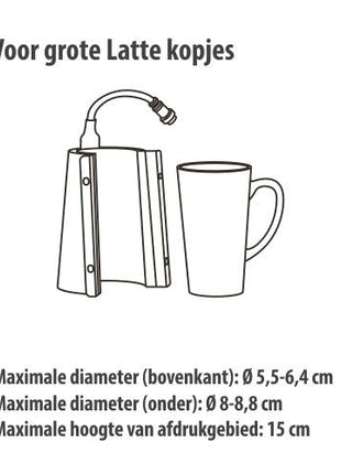 Element grote Latte mok voor de Craft Express Elite Pro Mok/Tumbler press