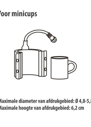 Element mini mok voor de Craft Express Elite Pro Mok/Tumbler press