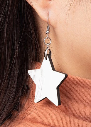 MDF oorbellen ster voor sublimatie