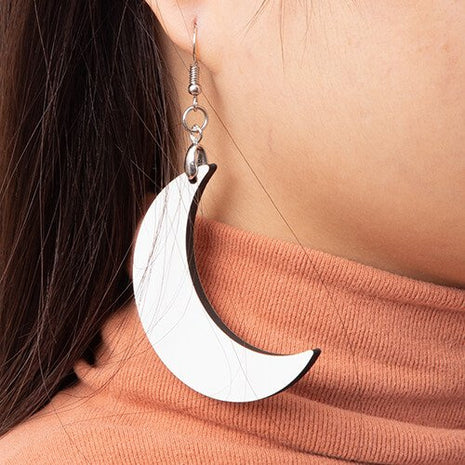 MDF oorbellen maan voor sublimatie