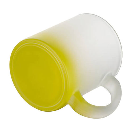 Glazen mok 330ml Frosted Gradient Geel voor sublimatie