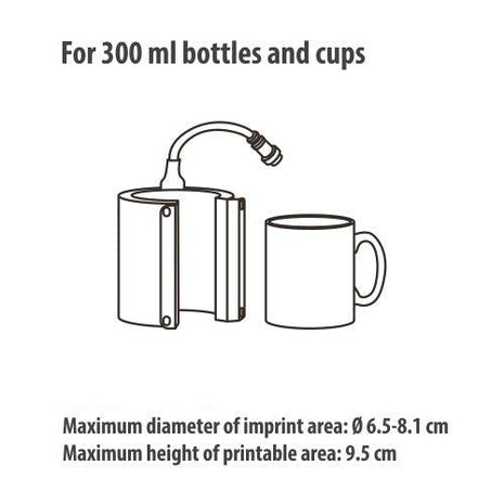 Element 300ml voor de Craft Express Elite Pro Mok/Tumbler press BD10