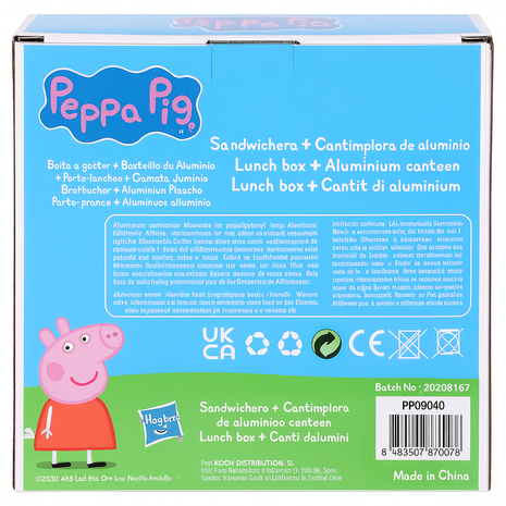 Peppa Pig Lunchset – Roze – Lunchbox & Aluminium Drinkfles