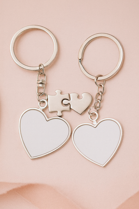 Metal Keychain Heart for sublimation