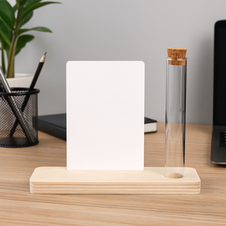 Plankje met Buisje en MDF Sublimatie Rechthoek