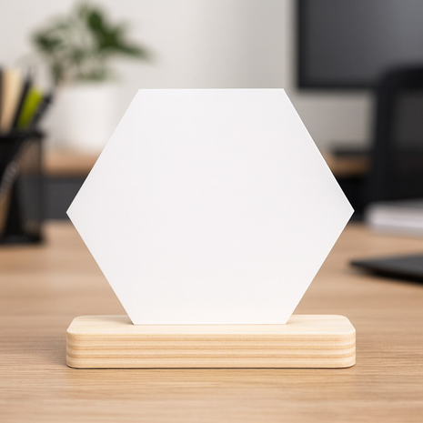 Plankje met MDF Sublimatie Hexagon