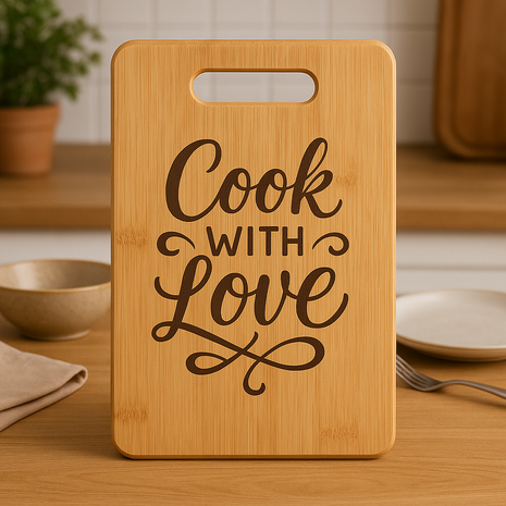 Bamboe Snijplank voor Sublimatie β Houten Snijplank om te Personaliseren (24,8 x 34,9 cm)