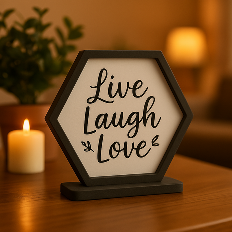 Houten fotolijst Hexagon met MDF inleg voor sublimatie