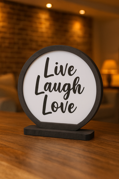 Houten fotolijst Rond met MDF inleg voor sublimatie