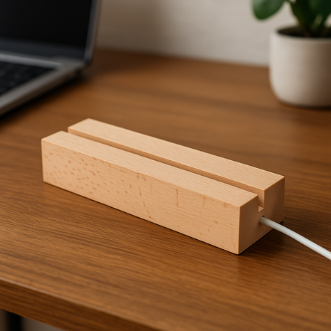 Houten LED lamp basis rechthoek voor sublimatie