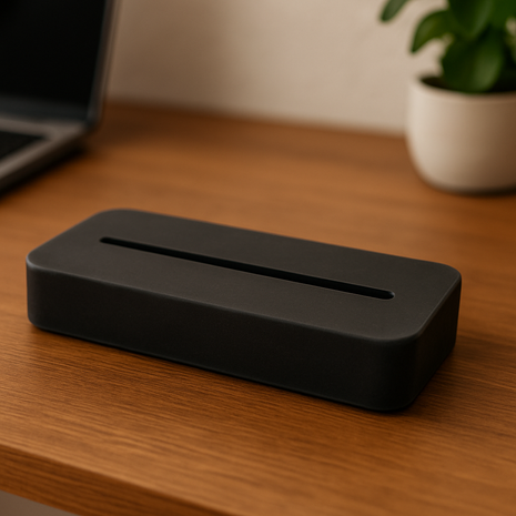 Zwart houten houder voor tegel 15x15cm