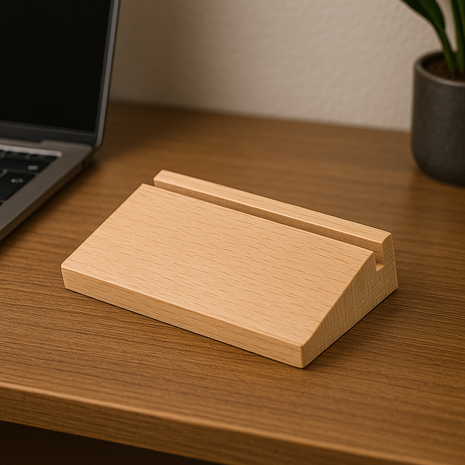 Houten voet met gleuf