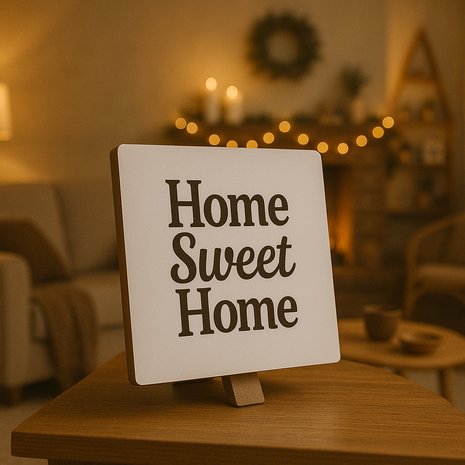 MDF staande fotolijst met steun 20,3 x 20,3 cm