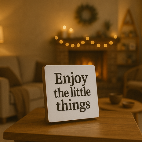 MDF staande fotolijst met steun 15,2 x 15,2 cm