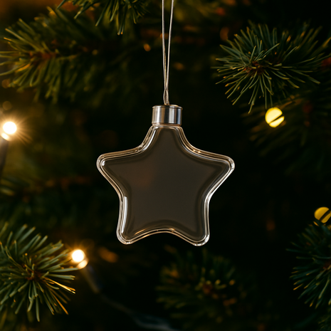 Transparent Photo Ornament Star for sublimation
