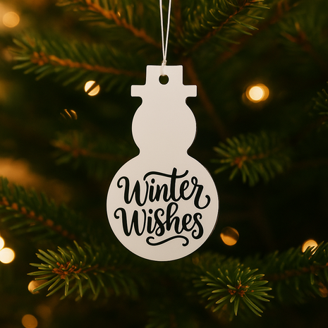 MDF Tree Hanging Snowman for sublimation