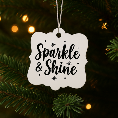 MDF Tree Hanging Snowflake for sublimation