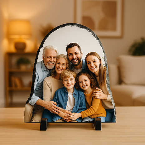 Slate Wave Round 15x15cm for sublimation