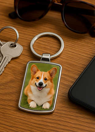 Metal Keychain Rectangle M for sublimation