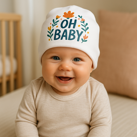 Fleece Baby muts Wit Babymutsje voor sublimatie