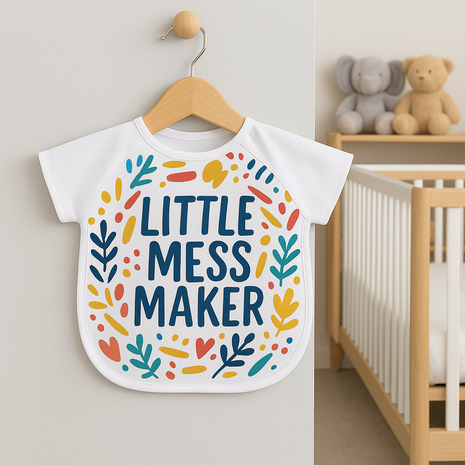 T-shirtvormig slabbetje voor sublimatie