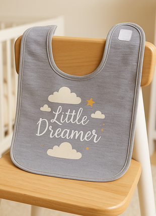 Lätzchen 29 x 37 cm. Grau zur Sublimation