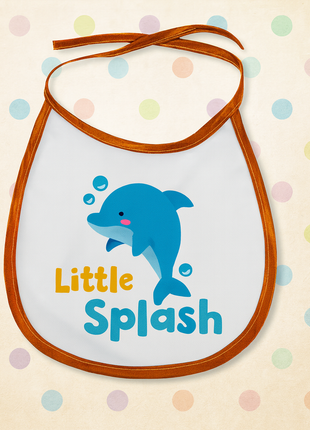 Mikrofaser-Lätzchen mit roter Paspelierung zur Sublimation