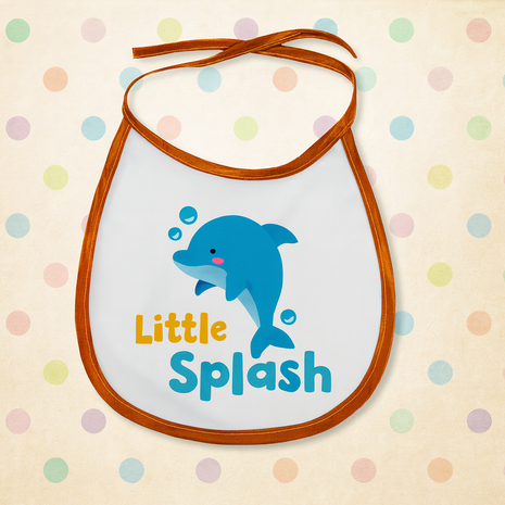 Microvezel Slabbetje met oranje bies voor sublimatie