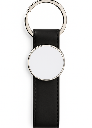 Zwart Lederen Sleutelhanger 3,2 x 10,2 cm Blanco Sleutelhanger voor Sublimatie Gepersonaliseerde Sleutelhanger van Leer